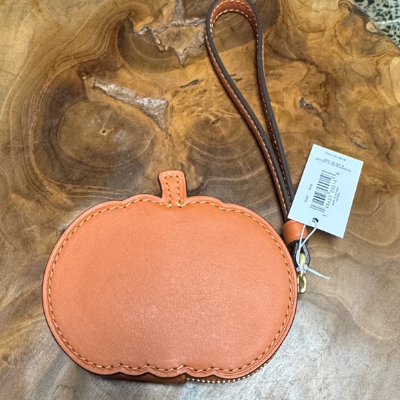 Coach Pumpkin-Shaped Orange Wristlet NWT